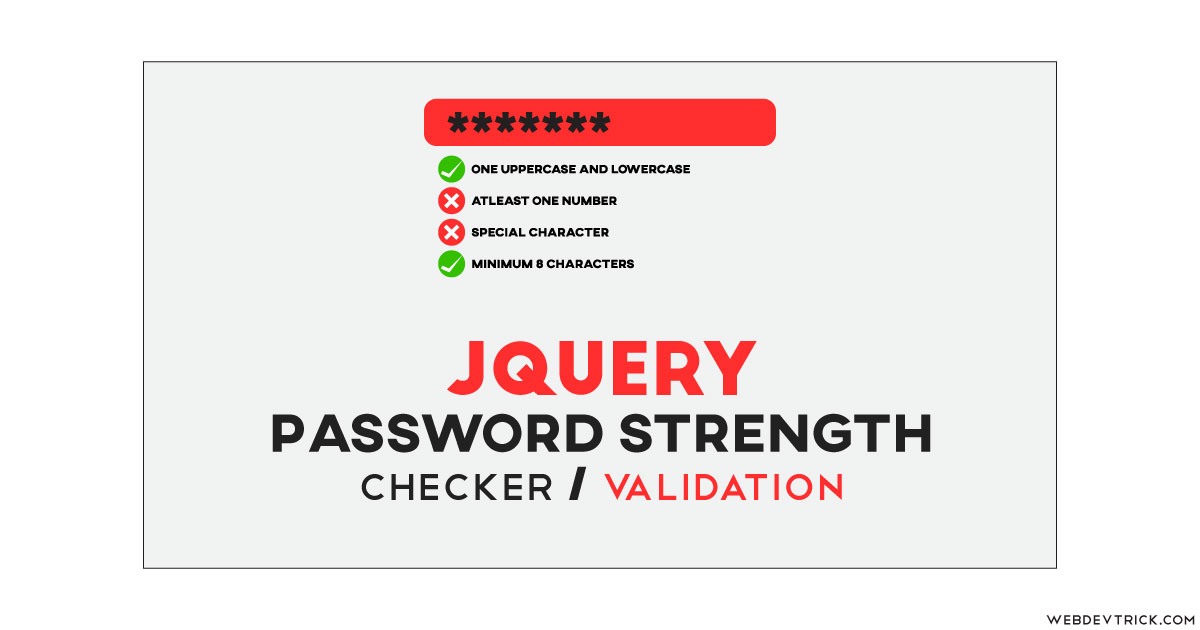 jQuery Password Strength Checker With Bootstrap Password Validation