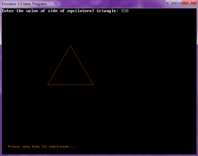 C Program to Draw a Triangle using Graphics Webeduclick