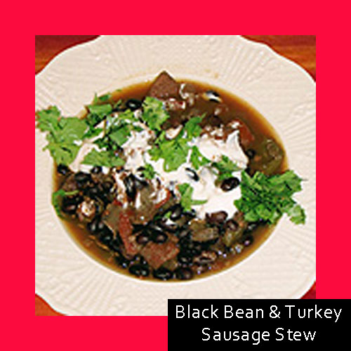 Black Bean & Turkey Sausage Stew Crock Pot (Slow Cooker)