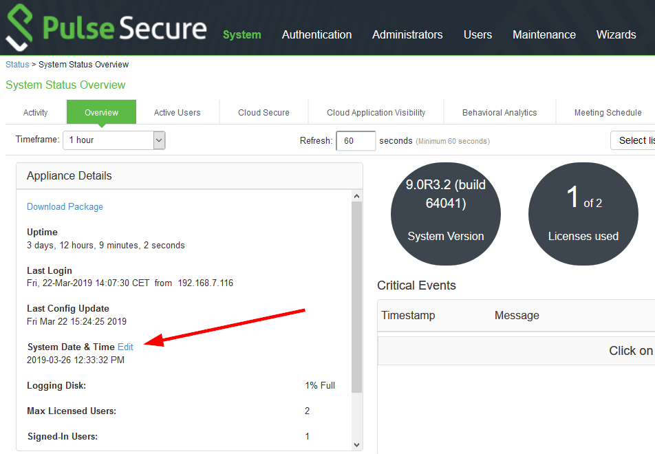 NTP Authentication on Pulse Connect Secure