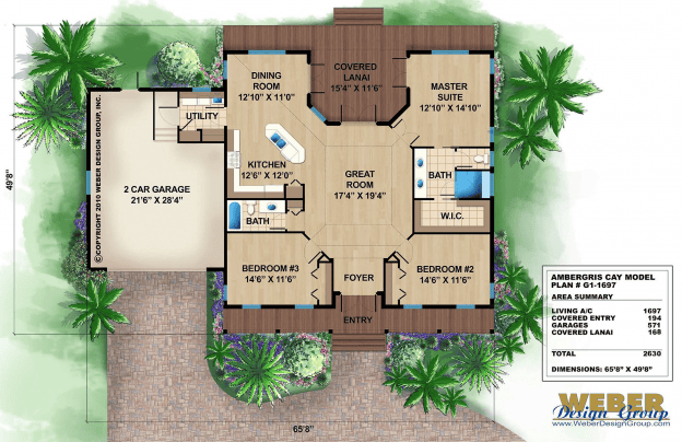 Ambergris Cay Floor Plan Weber Design Group; Naples, FL.
