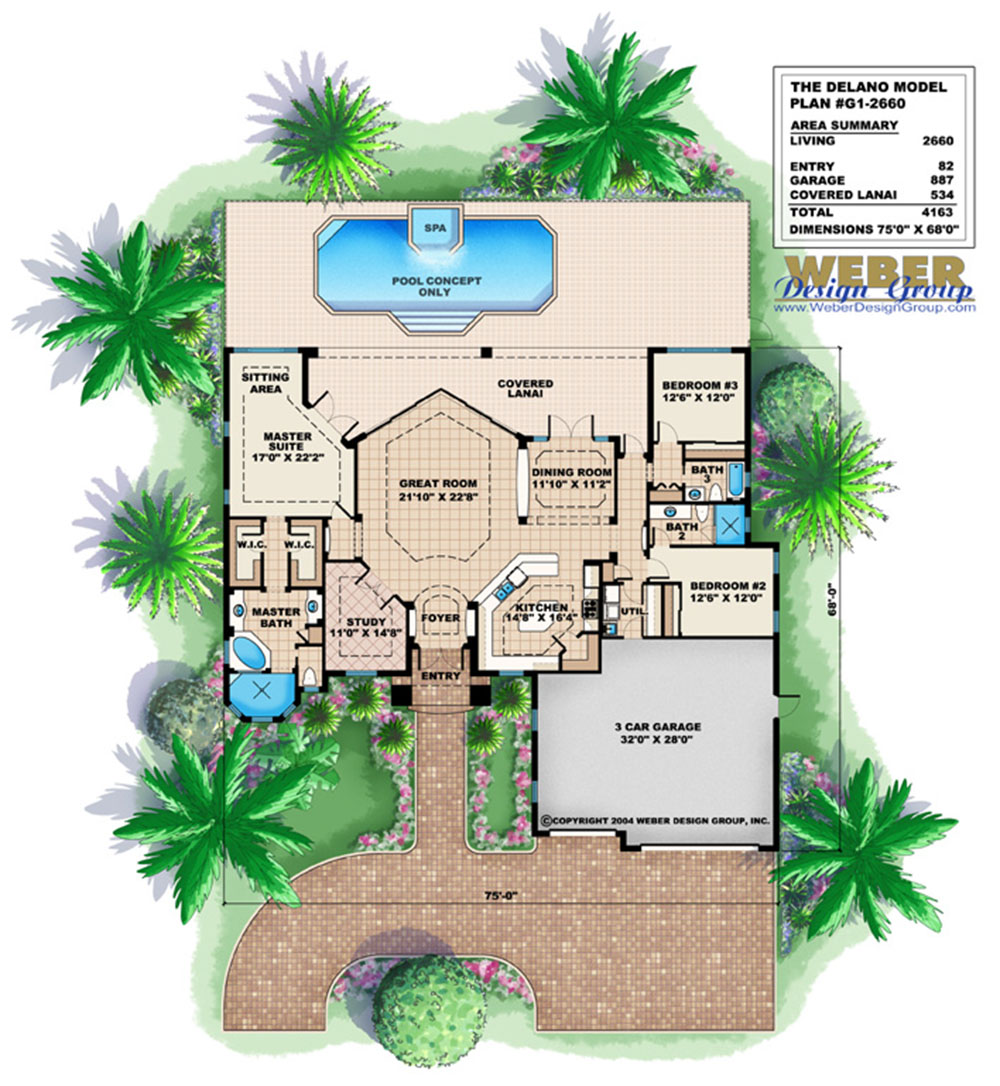 Caribbean Isle House Plan Weber Design Group