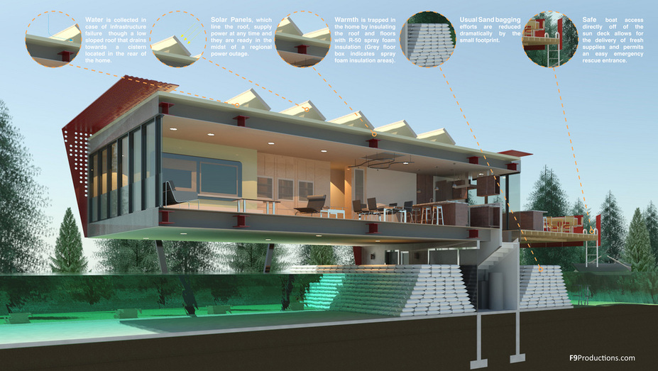 Flood Proof Home Designed to Sustain a Super Storm