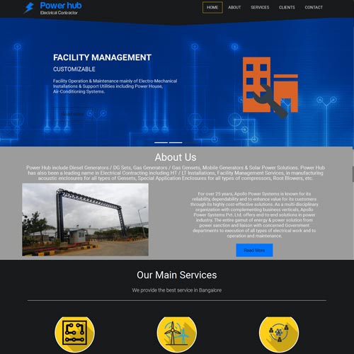 Electrical website Design Electrical website designing in Bangalore