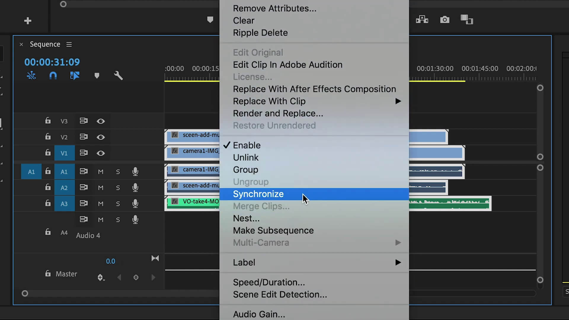 Synchronize Audio Instantly In Adobe Premiere Pro Web Guru, Adobe Expert