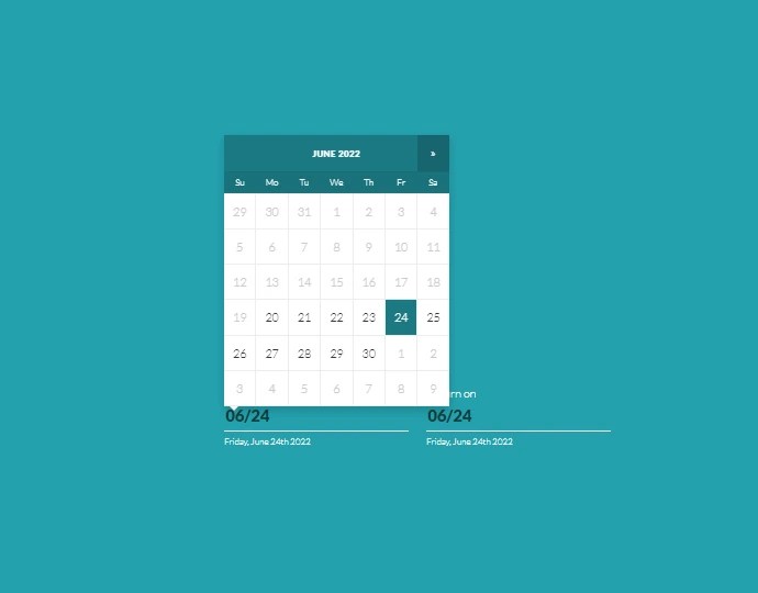 10+ Date Picker Calendars CSS JavaScript Code Webgyaani 10+ Date Picker Calendars CSS JavaScript Code Webgyaani