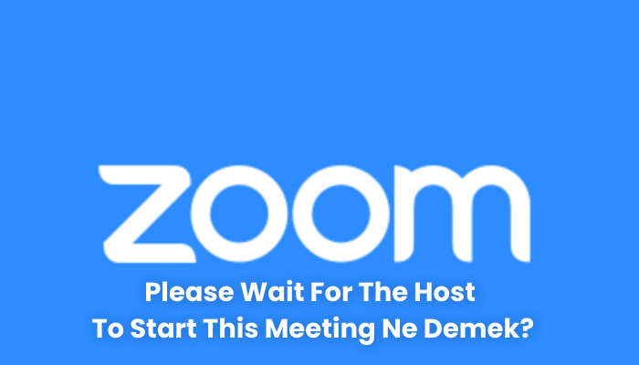 [Zoom] Please Wait For The Host To Start This Meeting Ne Demek?