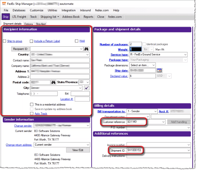 Using FedEx Ship Manager with Eautomate