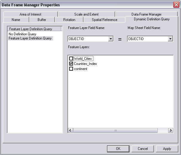 ArcGIS Desktop Help 9.3 Setting up a feature layer definition query
