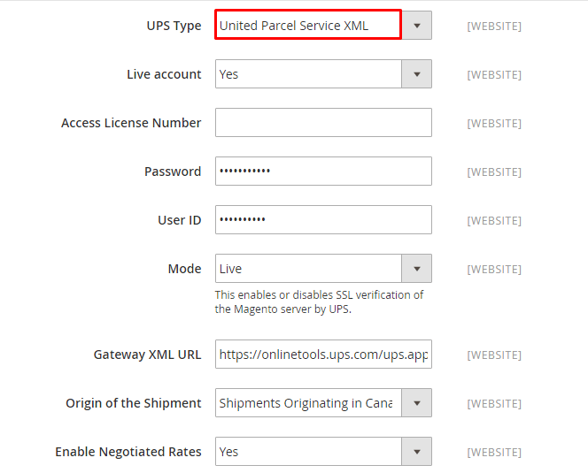 How To Configure UPS Shipping Method In Magento2? iators
