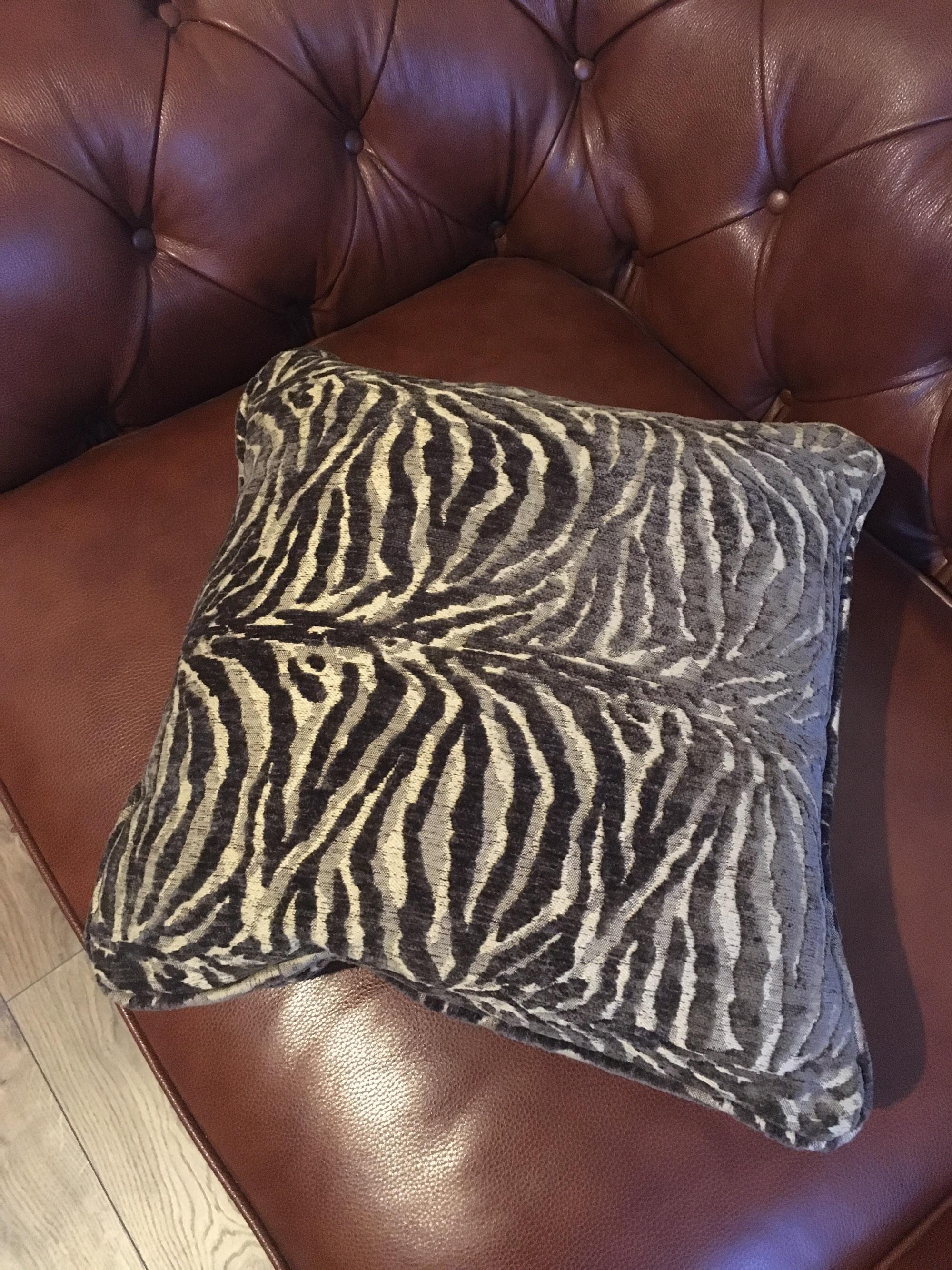 Pair of Sofology Tiger Stripe Cushions in WA10 6AU Denton's Green for £