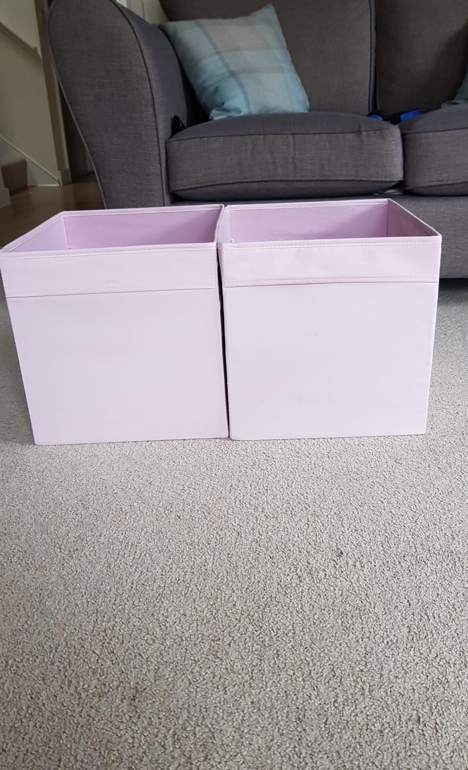 Drona Pale Pink Storage Boxes in KT14 Runnymede for £3.00 for sale Shpock