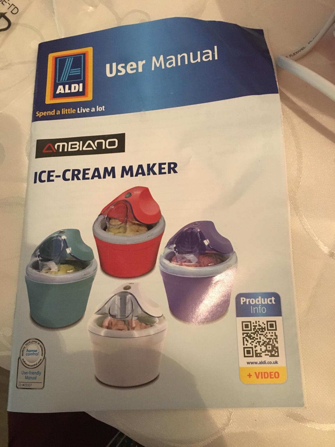 Aldi AMBIANO Ice Cream Maker in SW9 London for £3.00 for sale Shpock