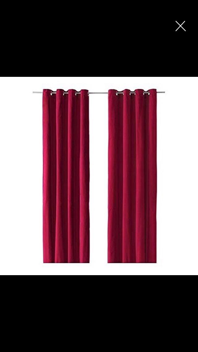 Sammetsgardiner Ikea Sanela Sammetsgardiner IKEA Sanela Hot pink in 417 04 for SEK 200.00