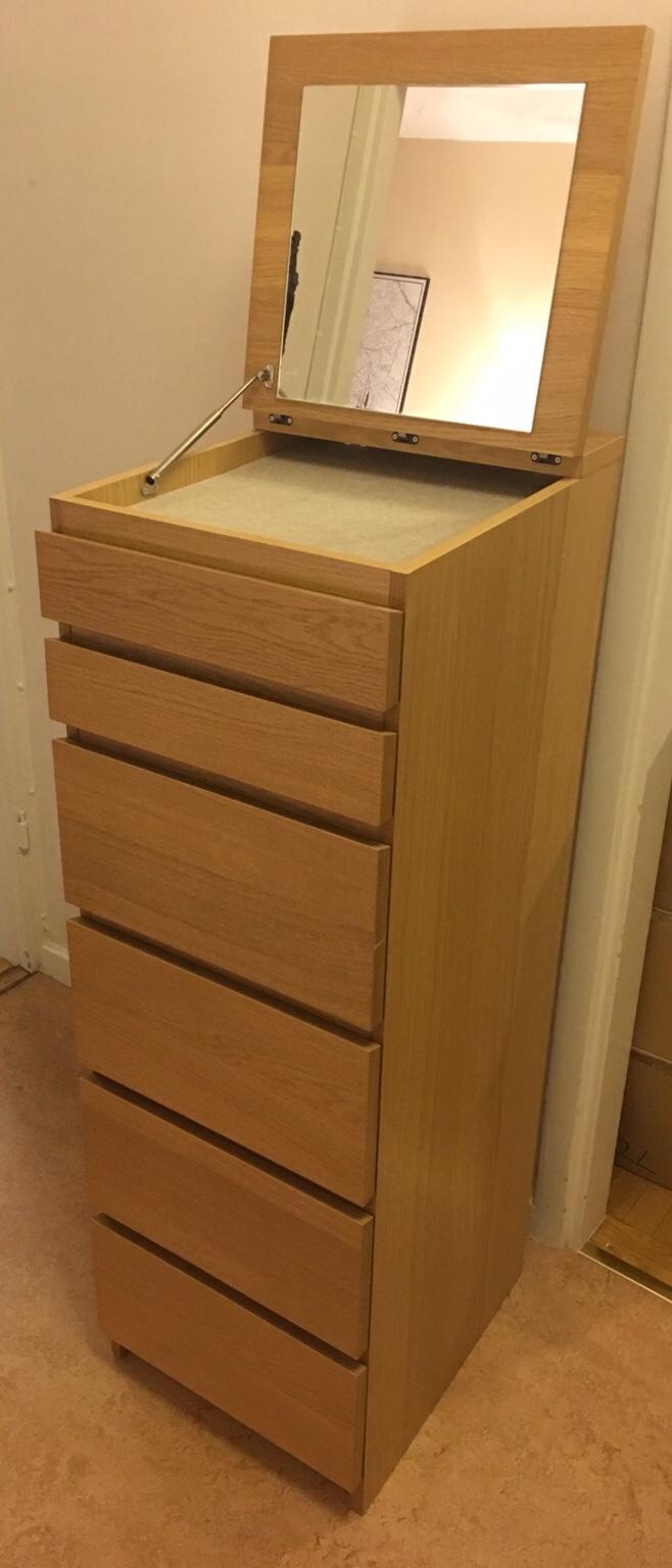 malmbyrå 6 lådor Ikea Malm Byrå I Ek, 6 Lådor, Spegel In 121 48 Stockholm For Sek 500.00 For Sale | Shpock