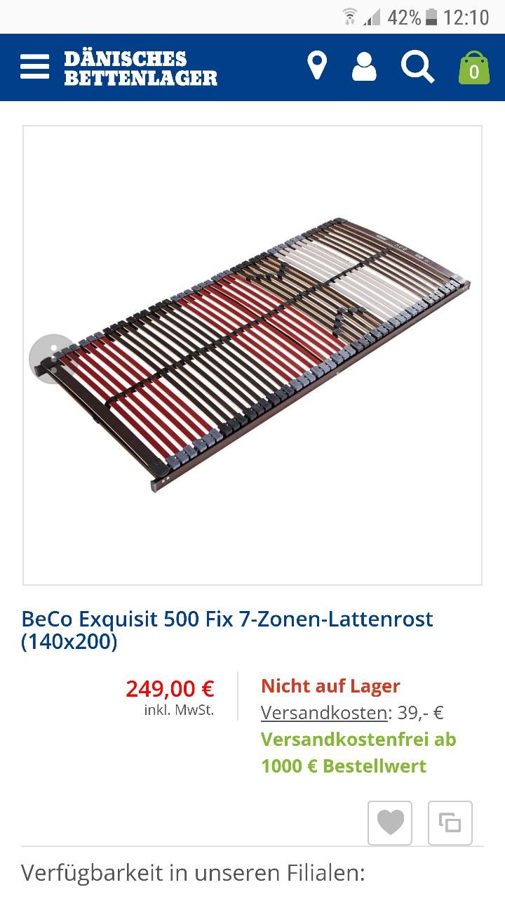 Lattenrost 140X200 Beco Exquisit 500 Fix 7-Zo In 25582 Hohenaspe For €80.00 For Sale | Shpock