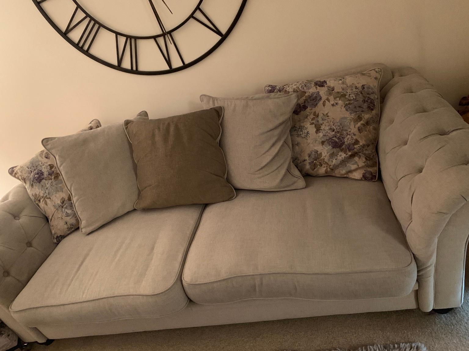 Sofology Cream Chesterfield 4 Seater Sofa in Wheatley Hill for £450.00 for sale Shpock