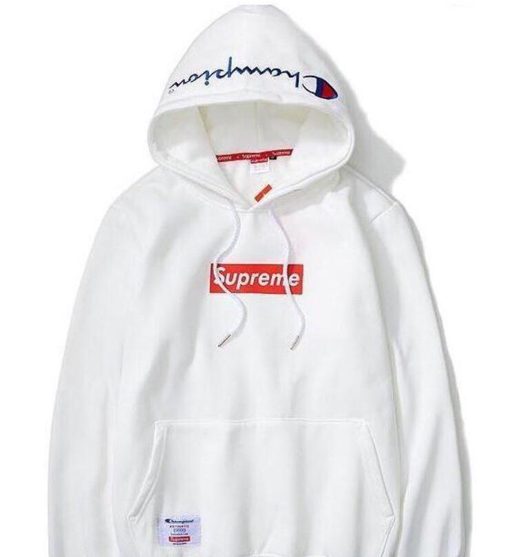 Supreme x Champion White Hoodie L in BS34 Filton for £100.00 for sale