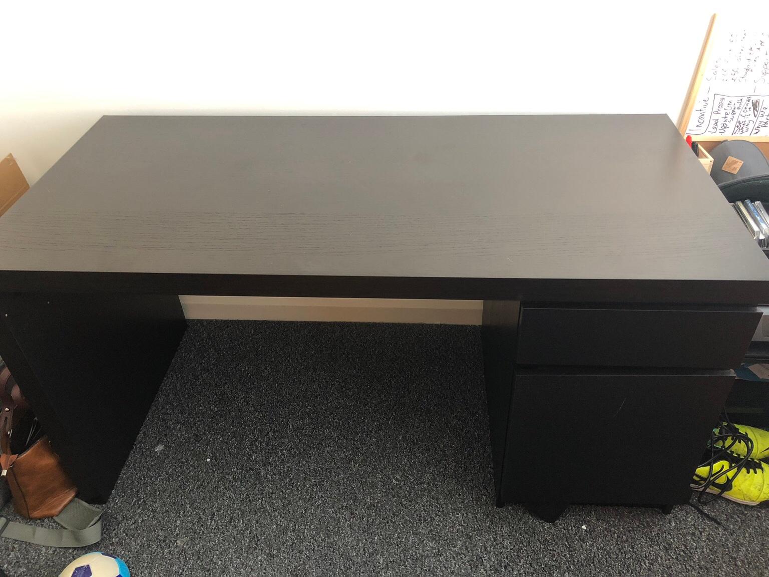 IKEA Malm Desk dark wood in ME10 Swale for £30.00 for sale