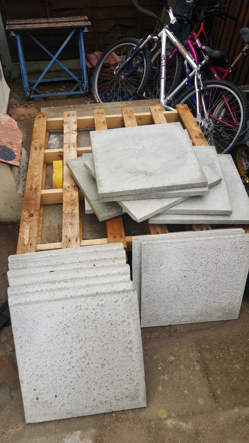 paving slabs 16 in total 440 x 440 riven grey in Walsall for £24.00 for