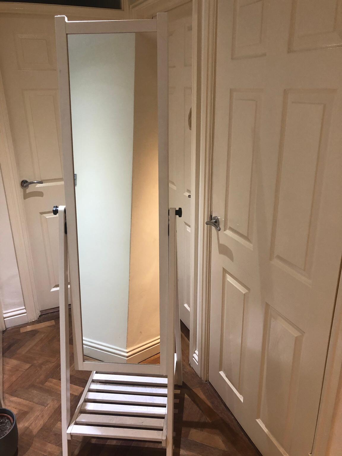 IKEA ISFJORDEN Standing mirror in white in SE26 Lewisham for £10.00 for