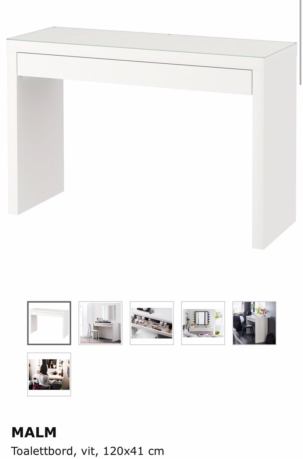 Skrivbord Med Glasskiva Ikea IKEA MALM sminkbord/skrivbord m. Glasskiva in 16775 Stockholm for SEK