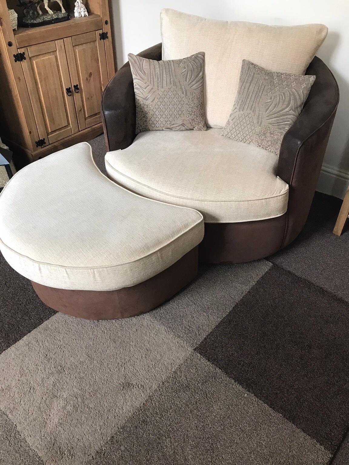 Scs 3 seater sofa + swivel chair + footstool in BB5 Hyndburn for £250.