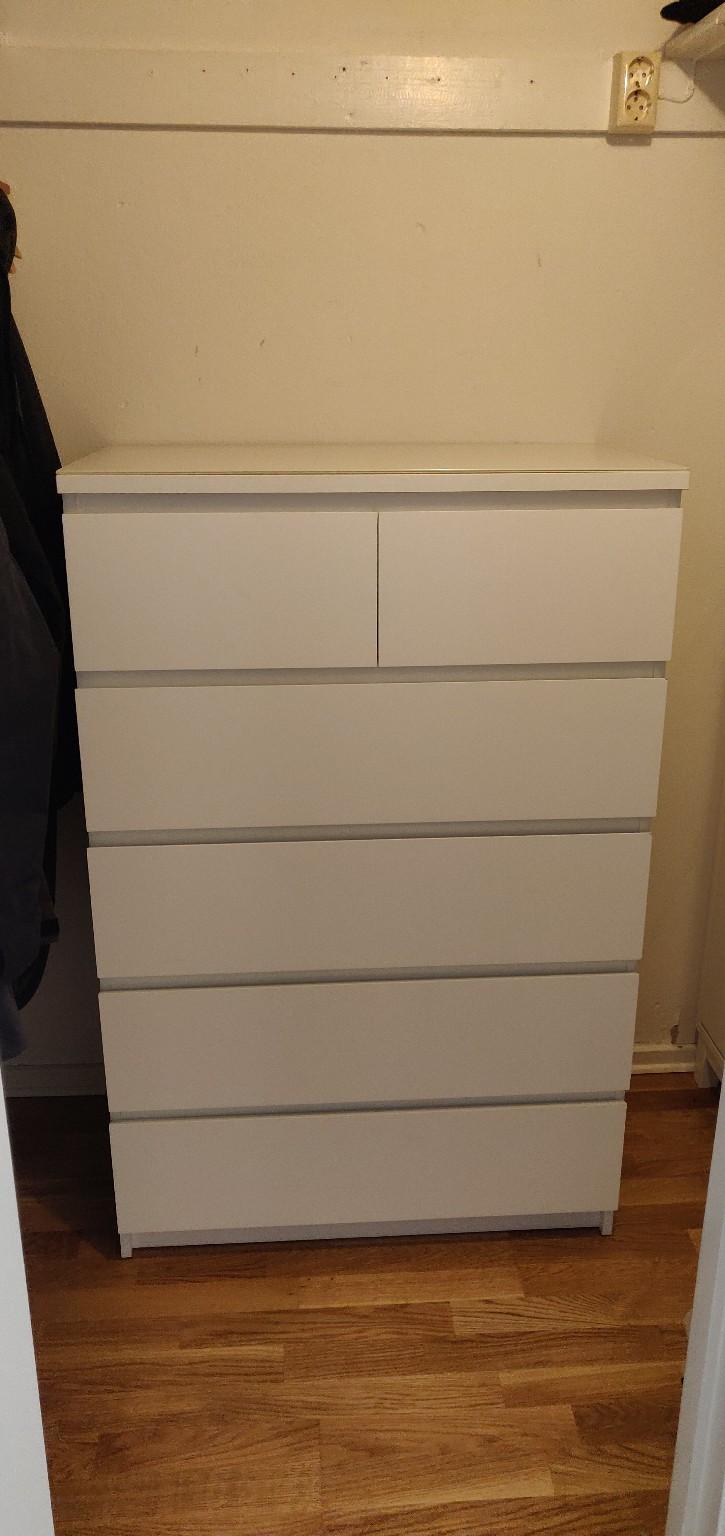 Byrå Med Glastopp Ikea Malm Byrå 6 lådor med Glastopp in 21742 Malmö for SEK 600.00 for