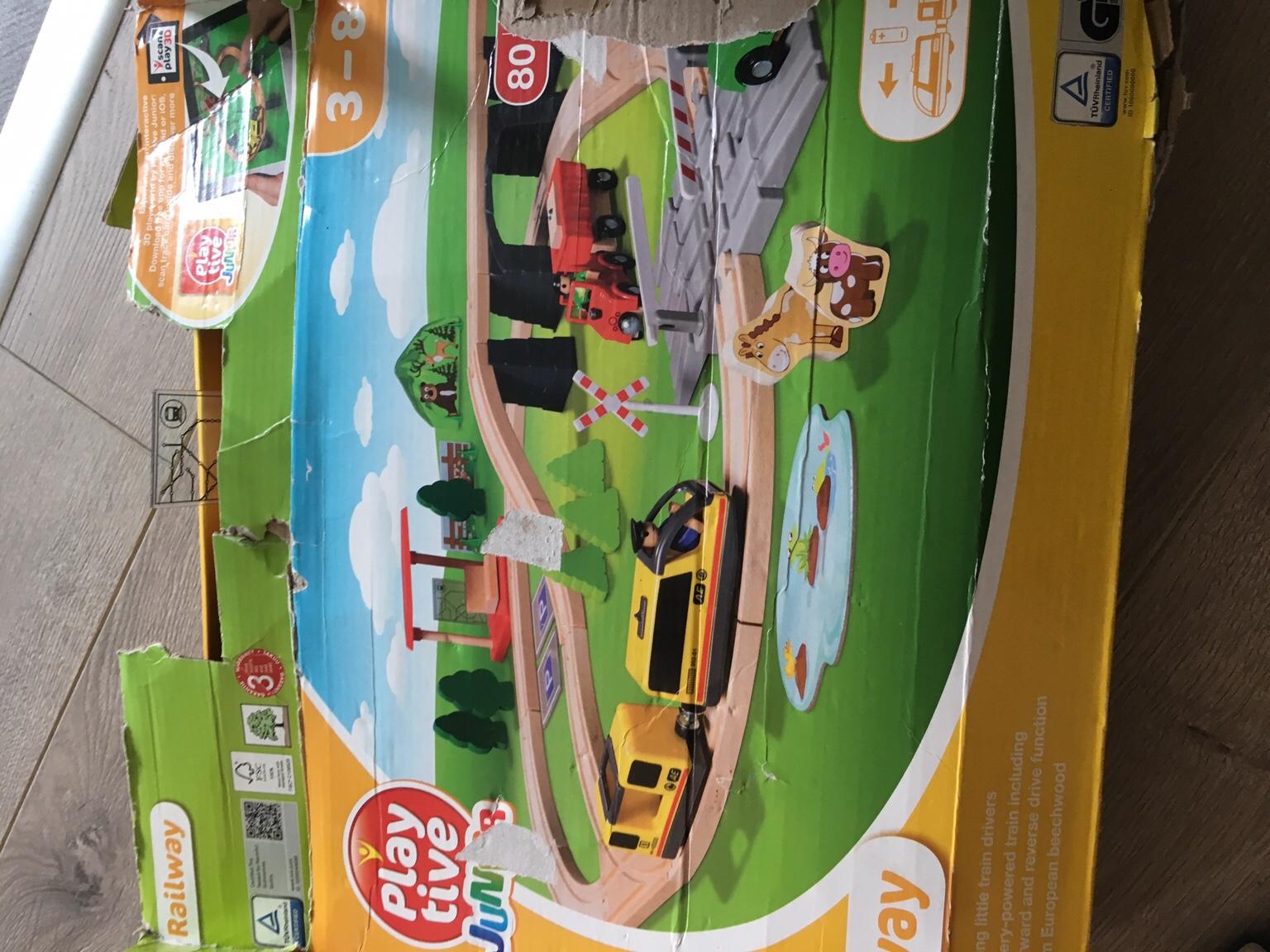 Playtive Junior Wooden railway set trains in ST21 Stafford für 7,00