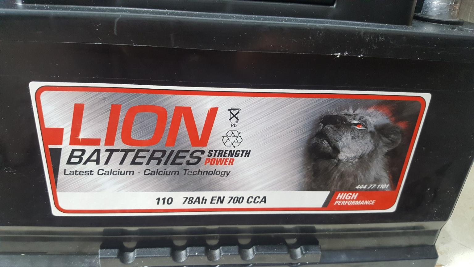 lion car battery 12v 110 78ah 700 cca in BB2 Blackburn for £40.00 for