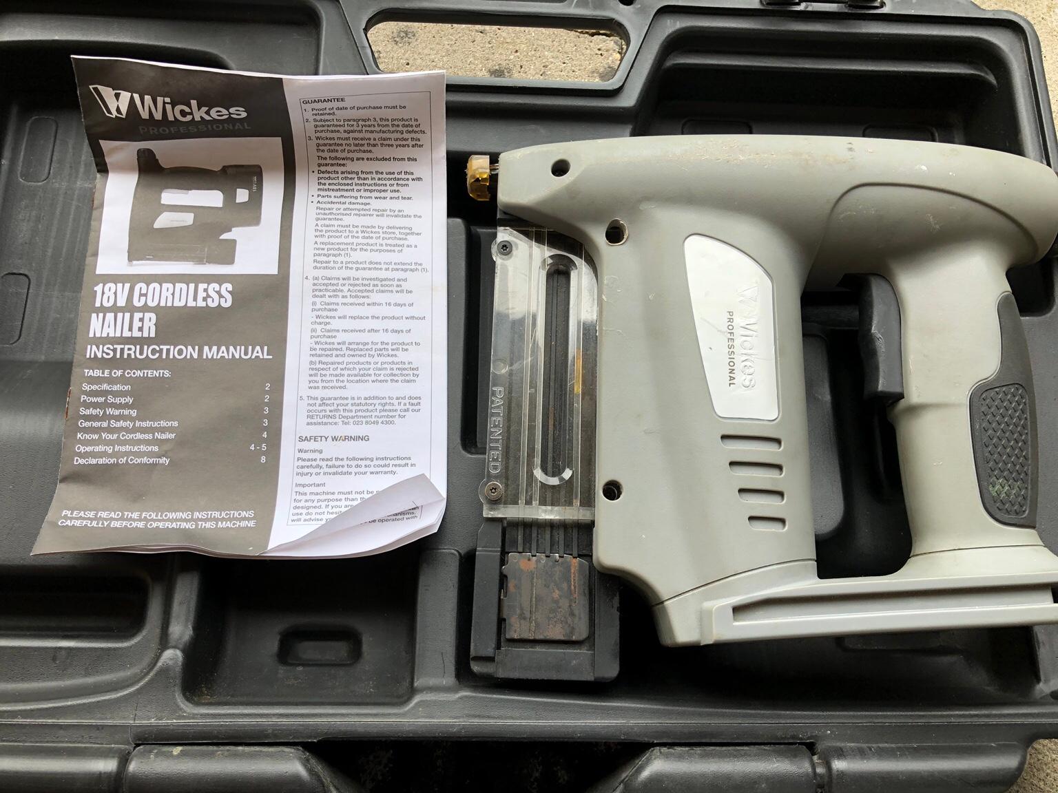 2 Wickes 18v Cordless Nail gun in London Borough of Harrow for £50.00