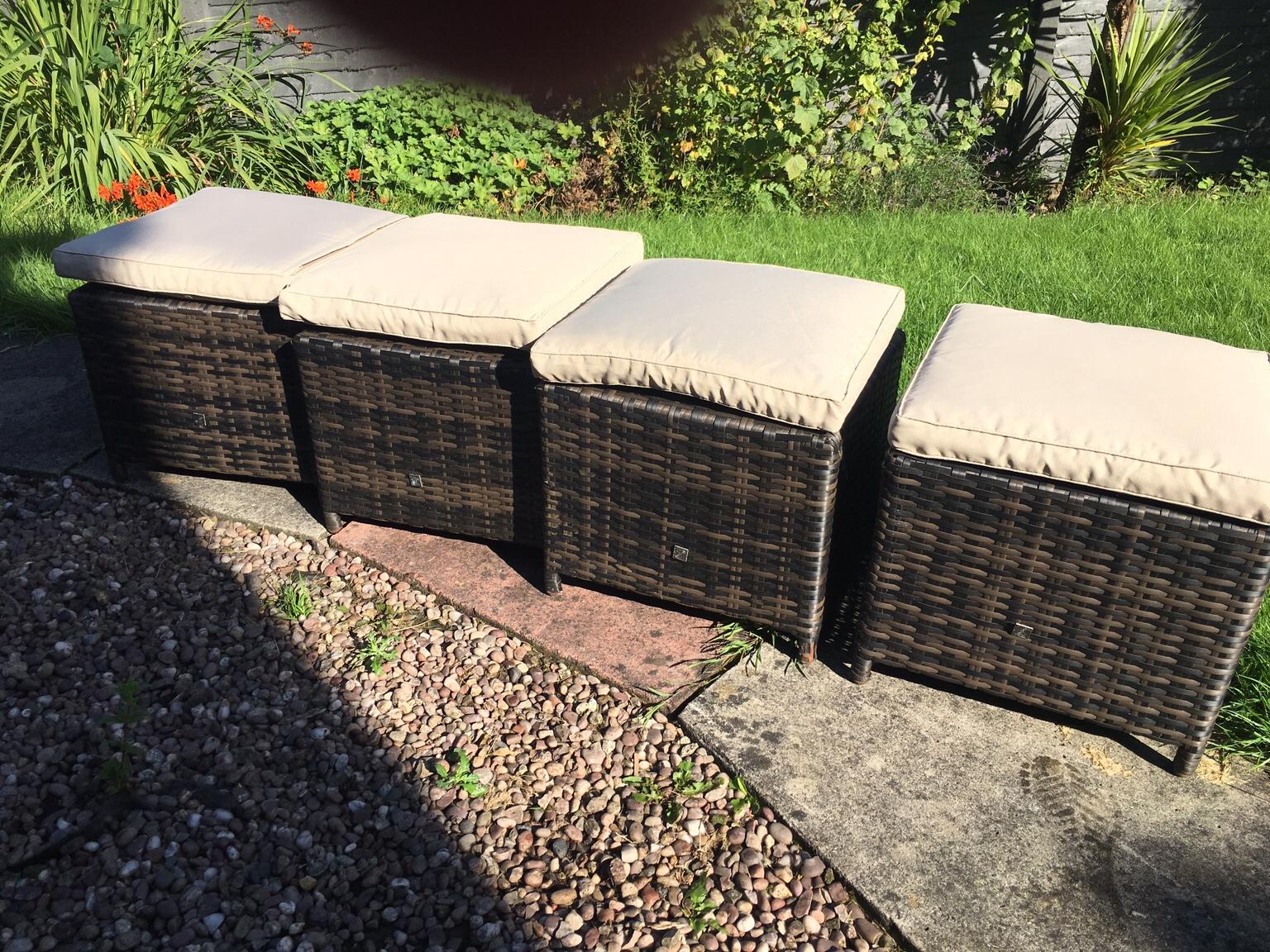 Footstools/seats rattan garden furniture in BL5 Westhoughton for Â£50.00