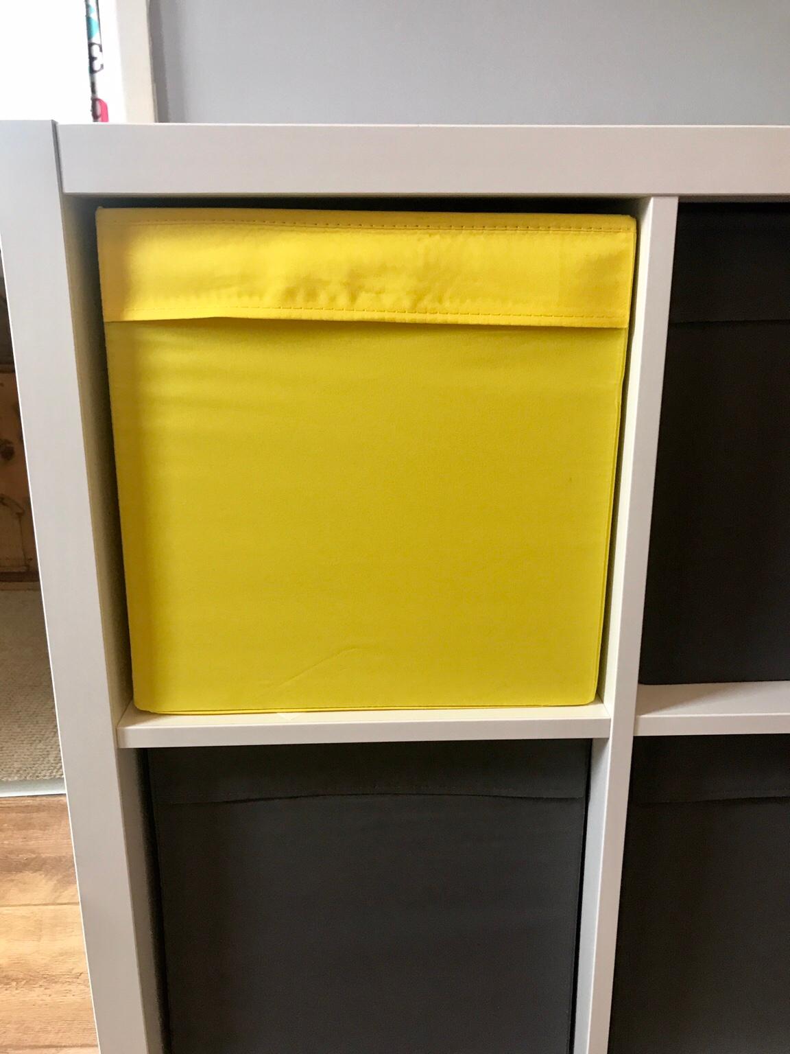 Ikea Yellow Floral Drona storage box x 4 in CW8 Cuddington für 10,00