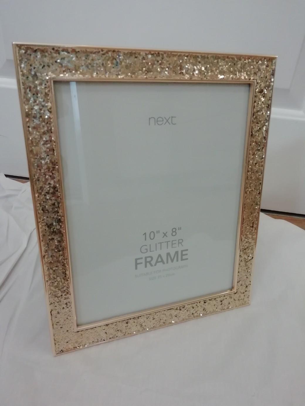 New Next Gold Glitter 10x8 Photo Frame in Doncaster for £15.00 for sale