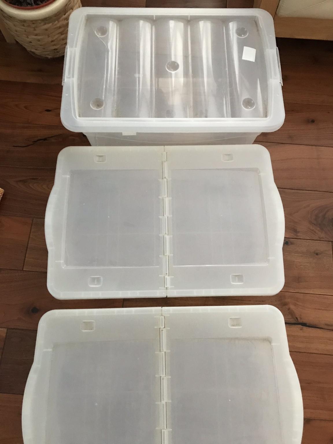 4 Storage plastic boxes in SS15 Basildon for £10.00 for sale Shpock
