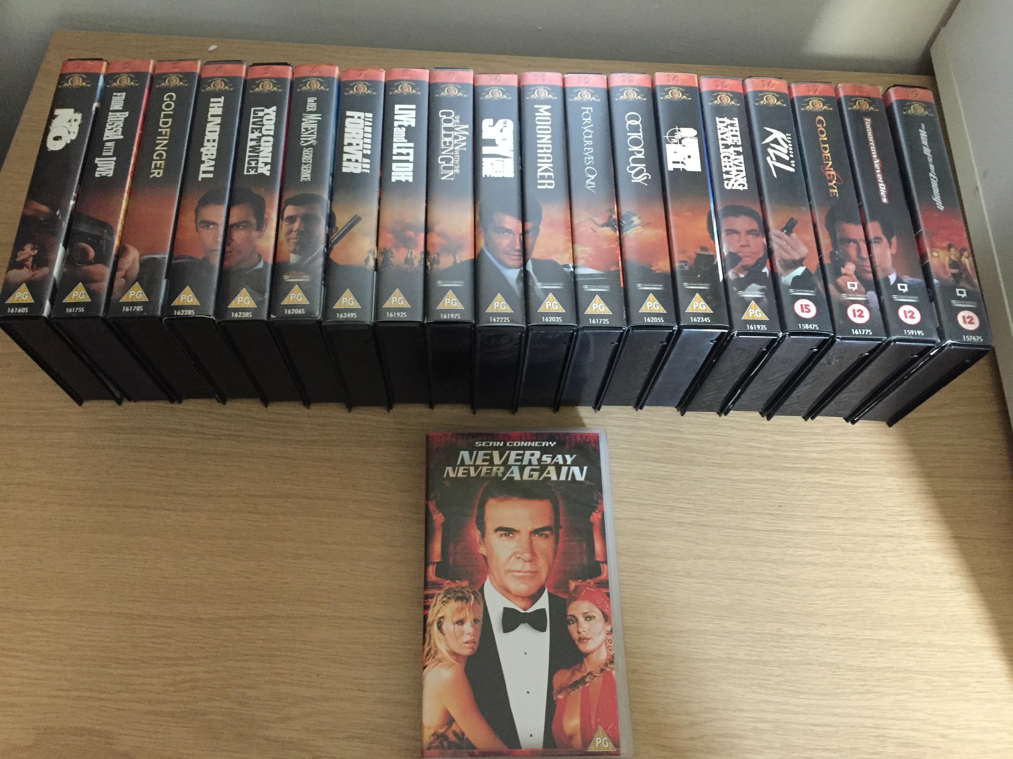 007 James Bond VHS Tapes Collection in HR1 Hereford for £29.00 for sale