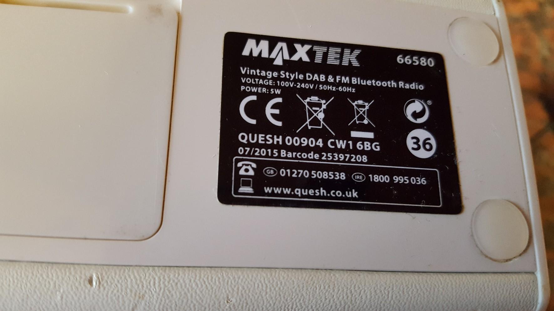 maxtek portable DAB/FM Bluetooth Radio in M12 Manchester für 20,00 £ zum Verkauf Shpock DE