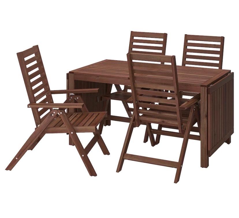 IKEA Äpplarö Tisch 4 Stühle Garten in 6850 Stadt Dornbirn for €250.00
