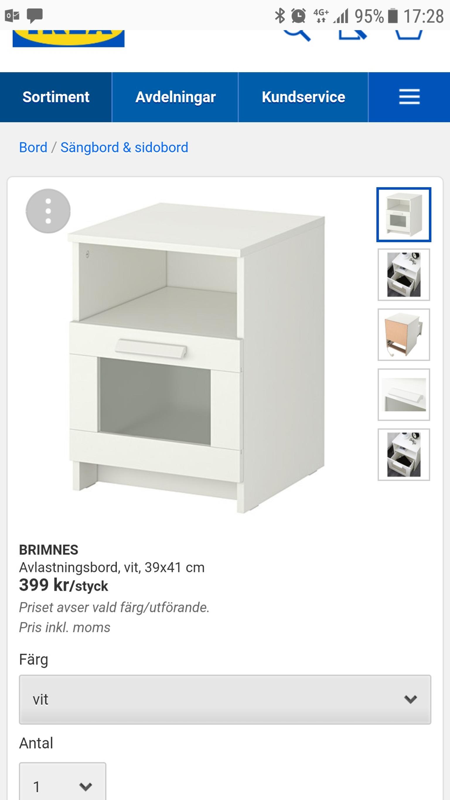 brimnes avlastningsbord Vitt Sängbord In 12071 Stockholm For Sek 50.00 For Sale | Shpock