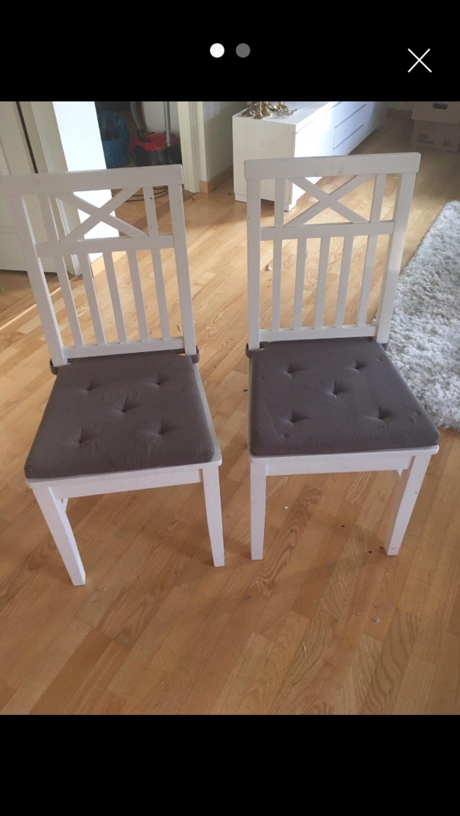 dynor köksstolar Vita Stolar Med Grå Dynor In 12062 Stockholm Für 250,00 Sek Zum Verkauf | Shpock De