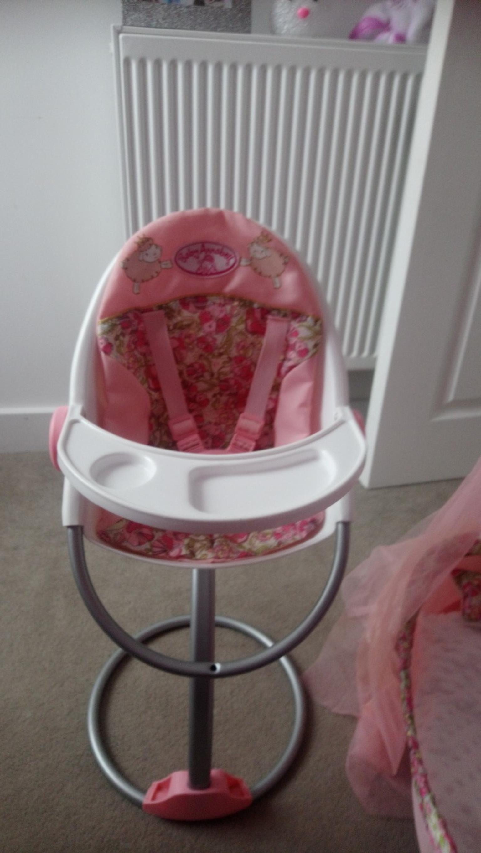 baby Annabell high chair and bed in TW3 Hounslow for £12.00 for sale