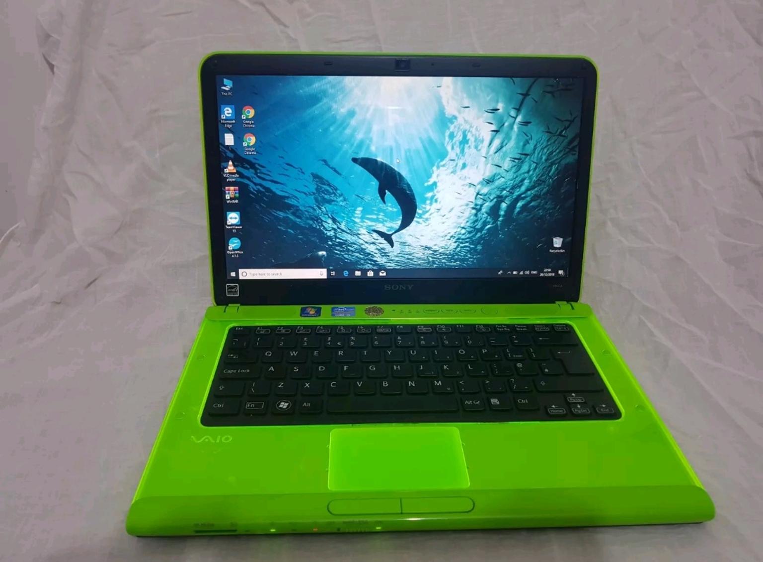 Sony Vaio Laptop Green in OL13 Rossendale for £125.00 for sale Shpock