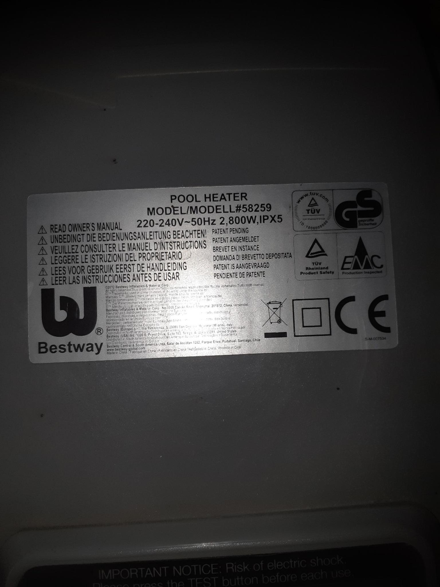 Bestway elektrische Poolheizung in 9500 Judendorf für € 65