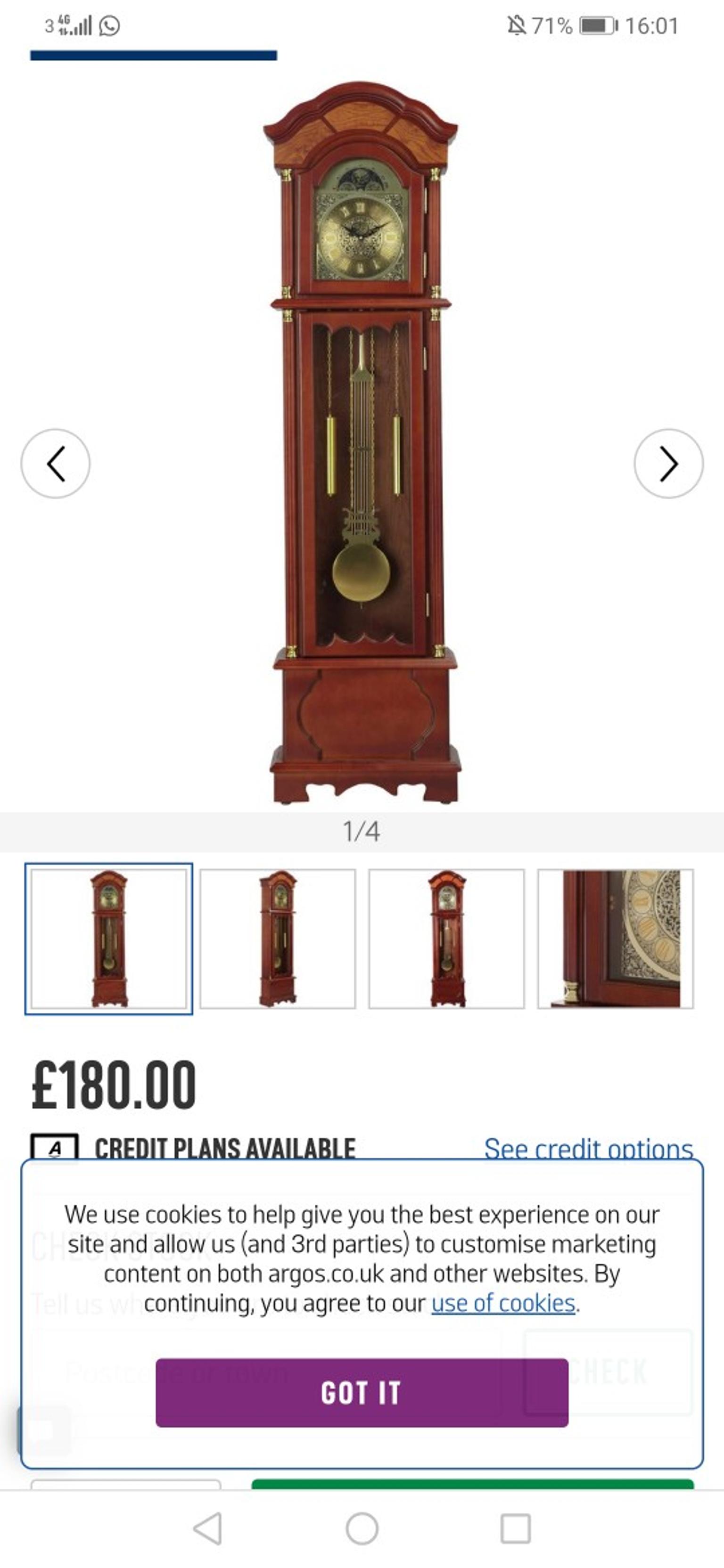 Replica Grandfather Clock in OL1 Oldham for £65.00 for sale Shpock