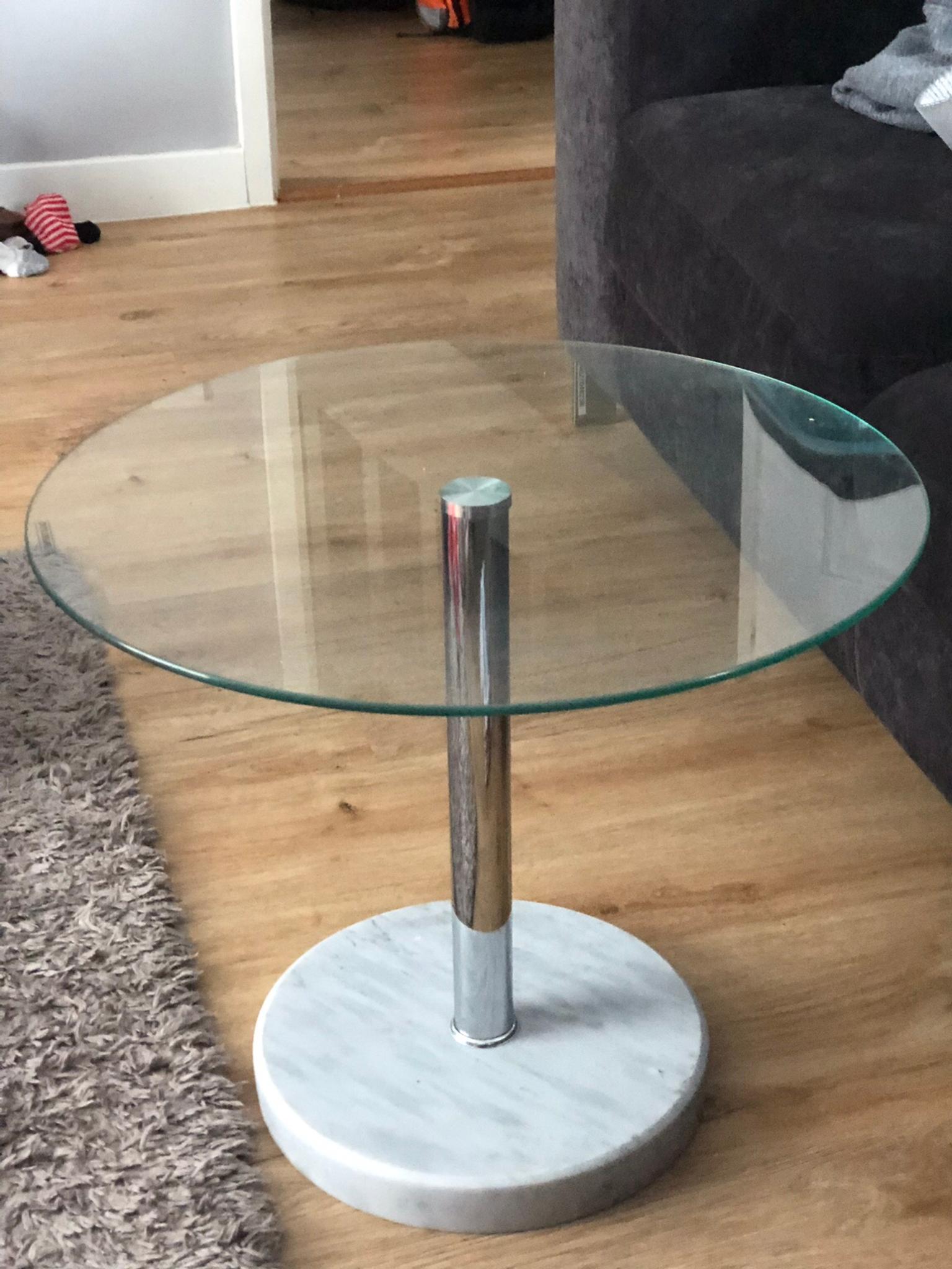 Argos round glass and marble end table in CF Cardiff for £30.00 for