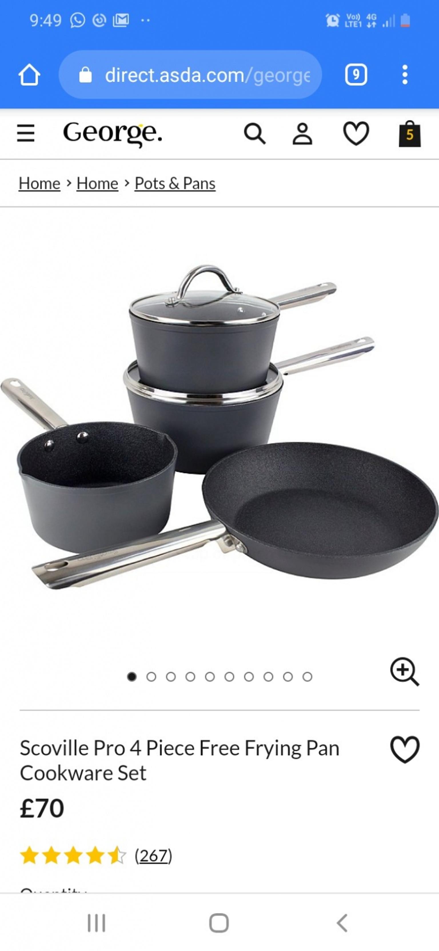 4 Piece Scoville Pro pan set kitchen in CV11 Bedworth for £25.00 for