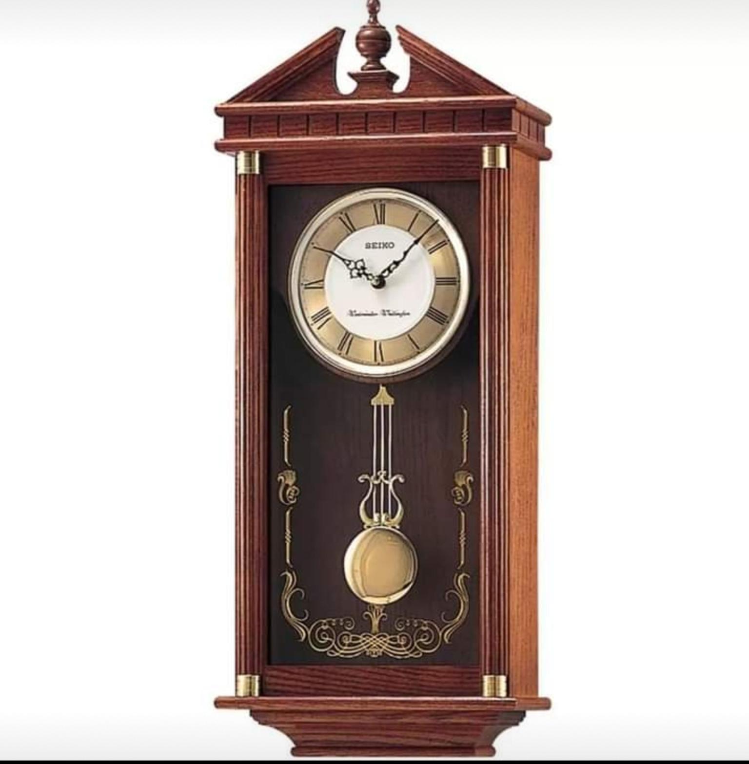 Seiko oak dual chime pendulum wall clock in TR12 Lizard for £70.00 for