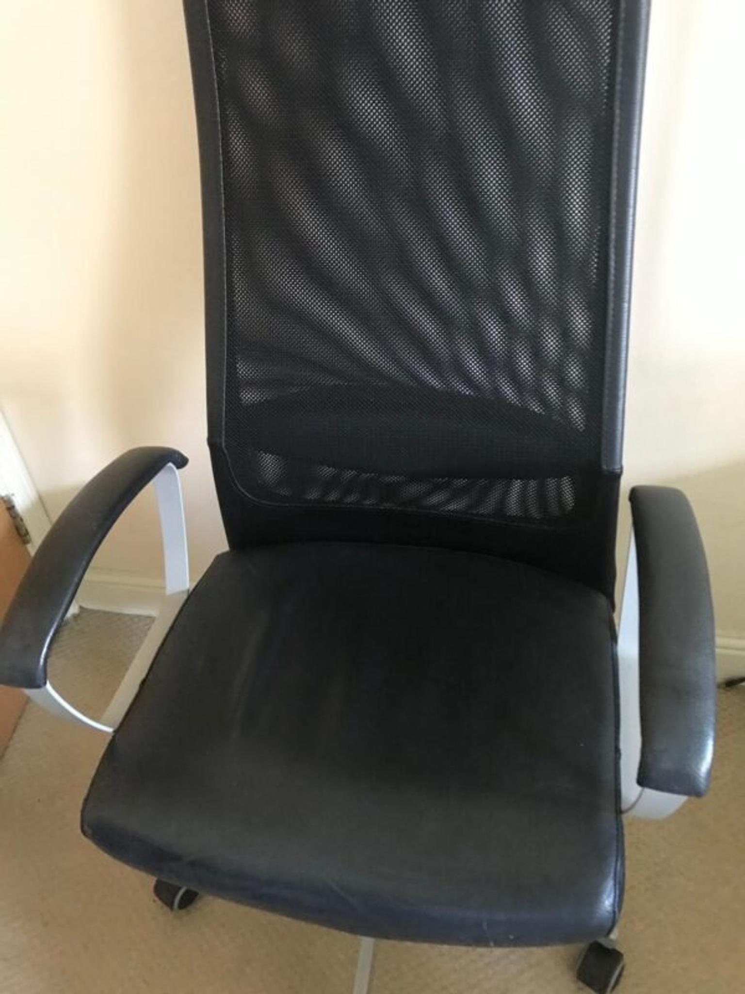 office chair IKEA black faux leather Markus in CR0 Croydon for £70.00