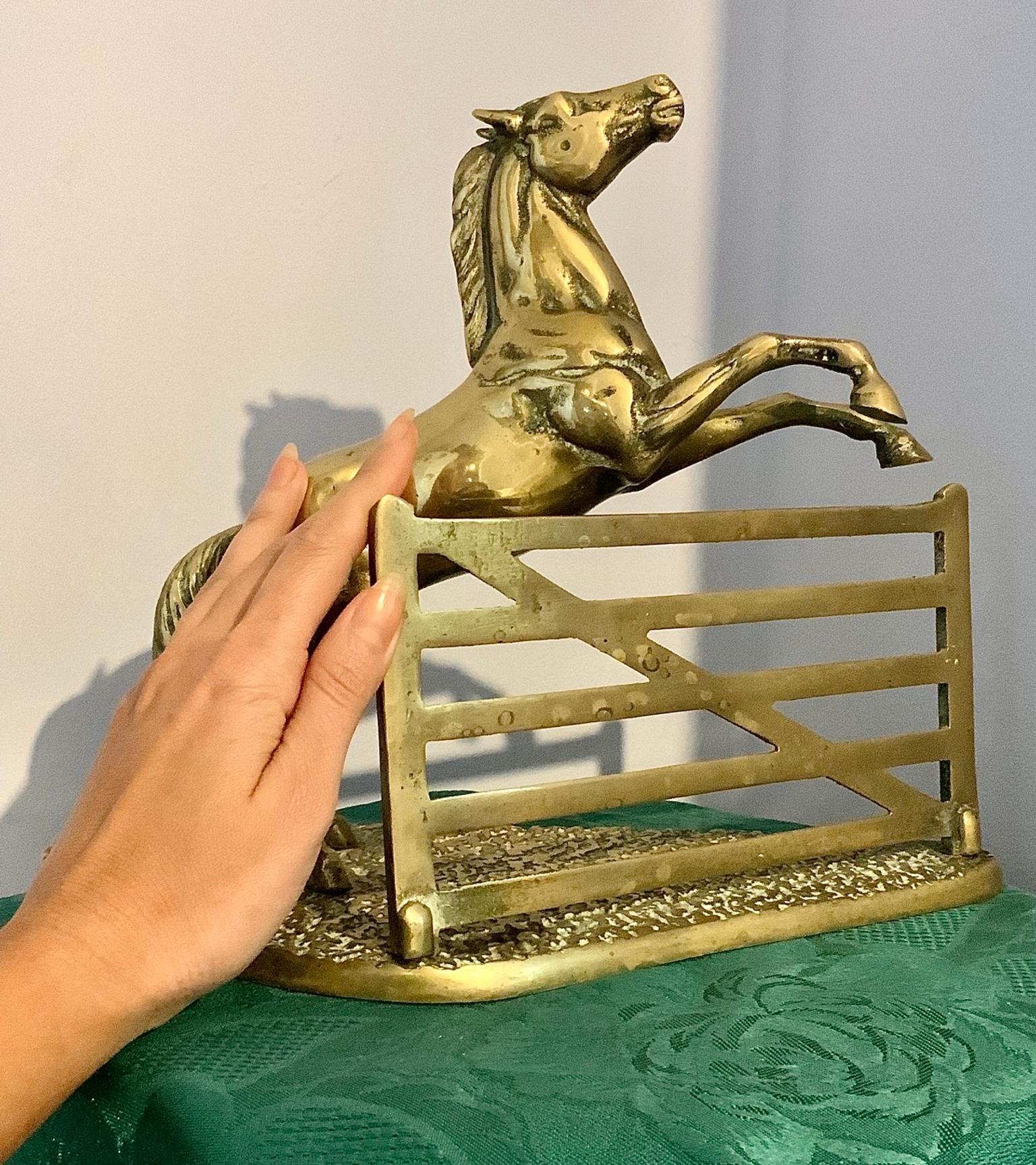 Vintage Large & Heavy Solid Brass Horse in W3 London Borough of Ealing