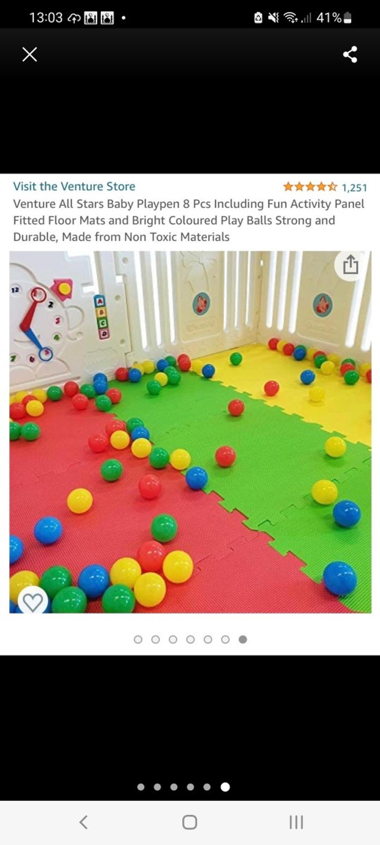 Playpen, free foam mats and balls included in SW1V Westminster for £55.